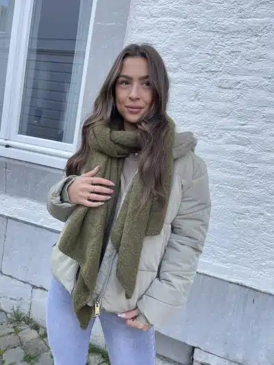 Short Puffer Coat Soft Green - Afbeelding 10