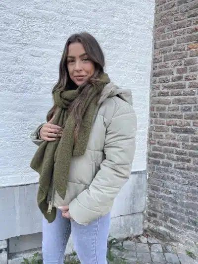 Short Puffer Coat Soft Green
