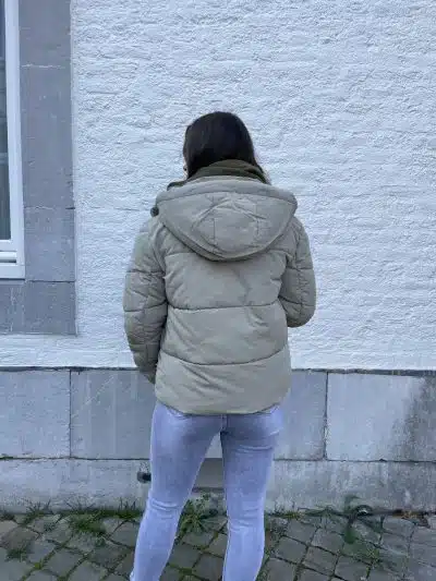 Short Puffer Coat Soft Green - Afbeelding 11