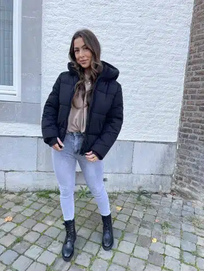 Short Puffer Coat Black - Afbeelding 5