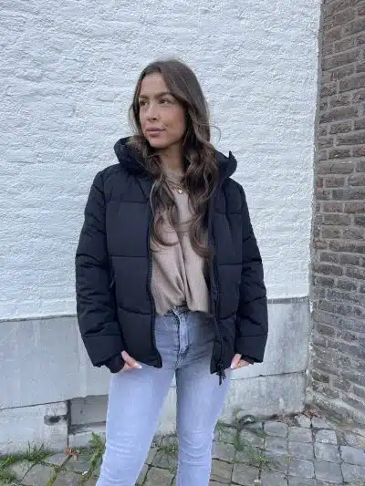 Short Puffer Coat Black - Afbeelding 13