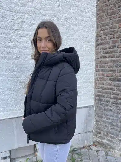 Short Puffer Coat Black - Afbeelding 9