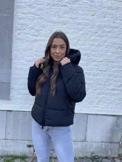 Short Puffer Coat Black - Afbeelding 6