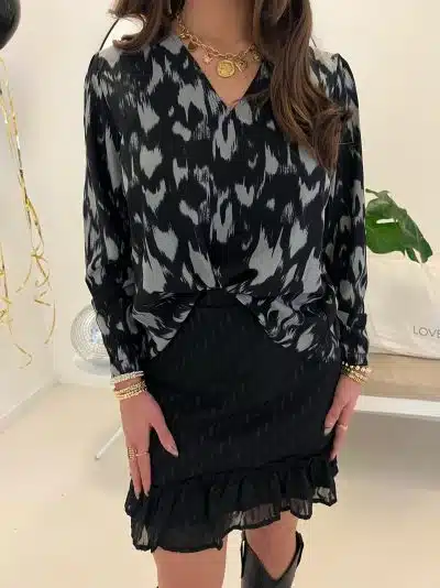 Lofty Manner Blouse Lau Frosty Grey Print - Afbeelding 4