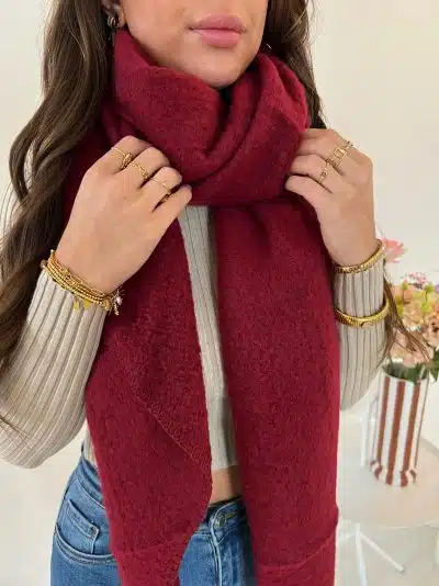 Cosy Scarf New Red Wine - Afbeelding 2
