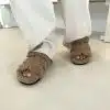 Inspired Teddy Slippers Dark Taupe