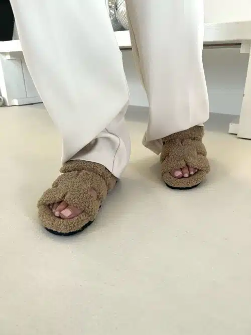 Inspired Teddy Slippers Dark Taupe