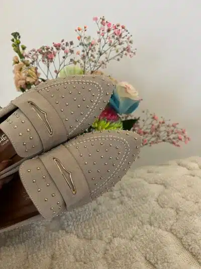 Babouche Loafer Studs Beige G-Maya-2