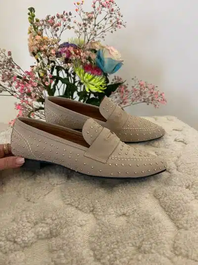 Babouche Loafer Studs Beige G-Maya-2 - Afbeelding 5