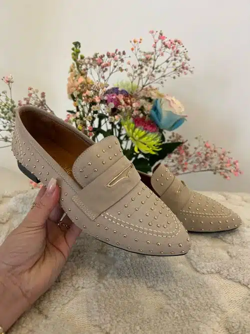 Alternative view of Babouche Loafer Studs Beige G-Maya-2