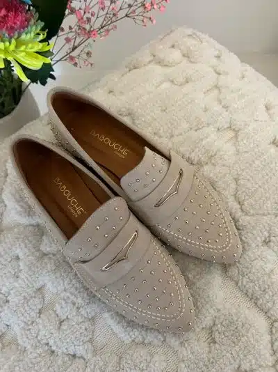 Babouche Loafer Studs Beige G-Maya-2 - Afbeelding 3