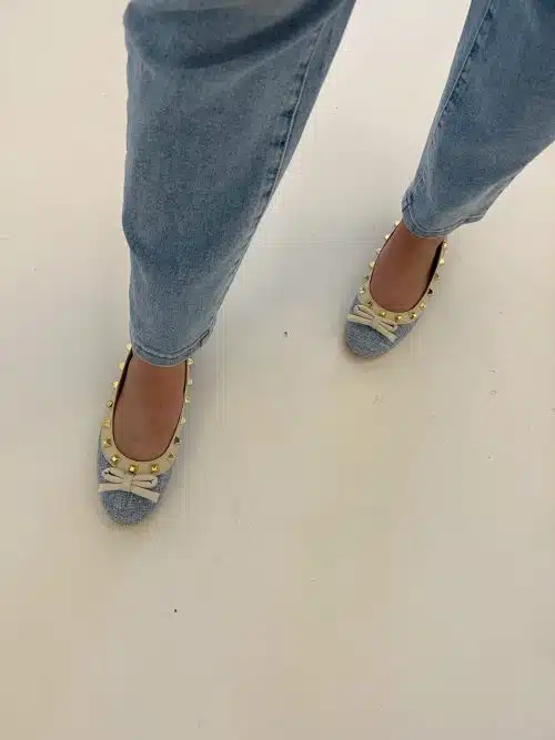 Alternative view of Babouche Ballerina Light Blue G-Melike-72