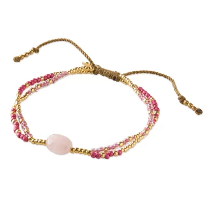 A Beautiful Story Shining Rose Quartz Bracelet