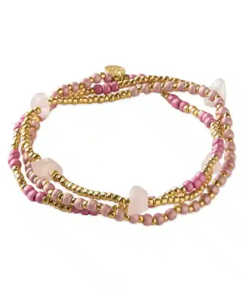 A Beautiful Story Stream Rose Quartz Bracelet