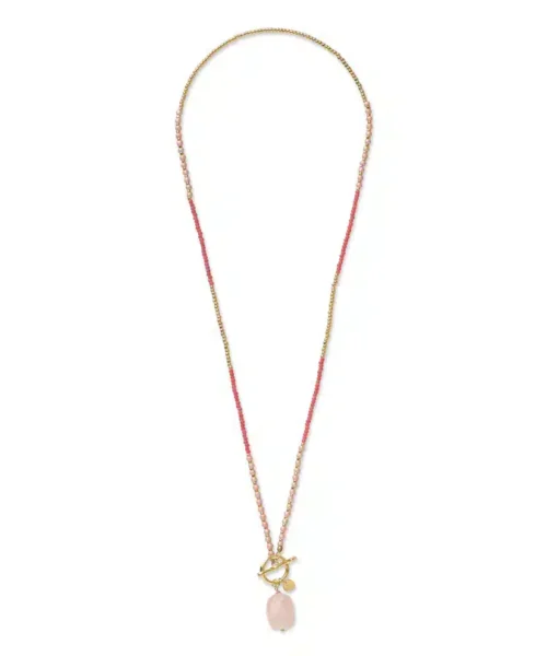 A Beautiful Story Secure Rose Quartz Necklace GC
