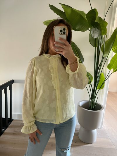 Emmy Blouse Yellow Flower Detail - Afbeelding 6