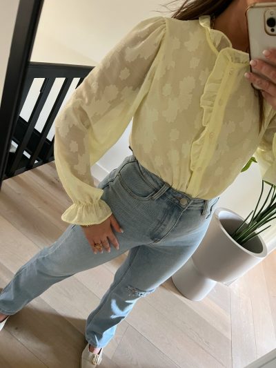 Emmy Blouse Yellow Flower Detail - Afbeelding 2