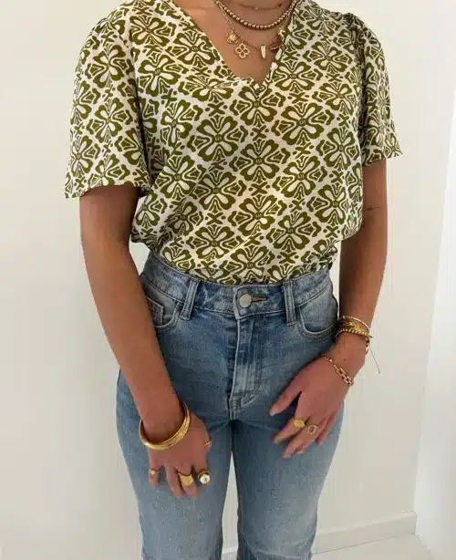 Alternative view of Lofty Manner Blouse Bella Green Element Print