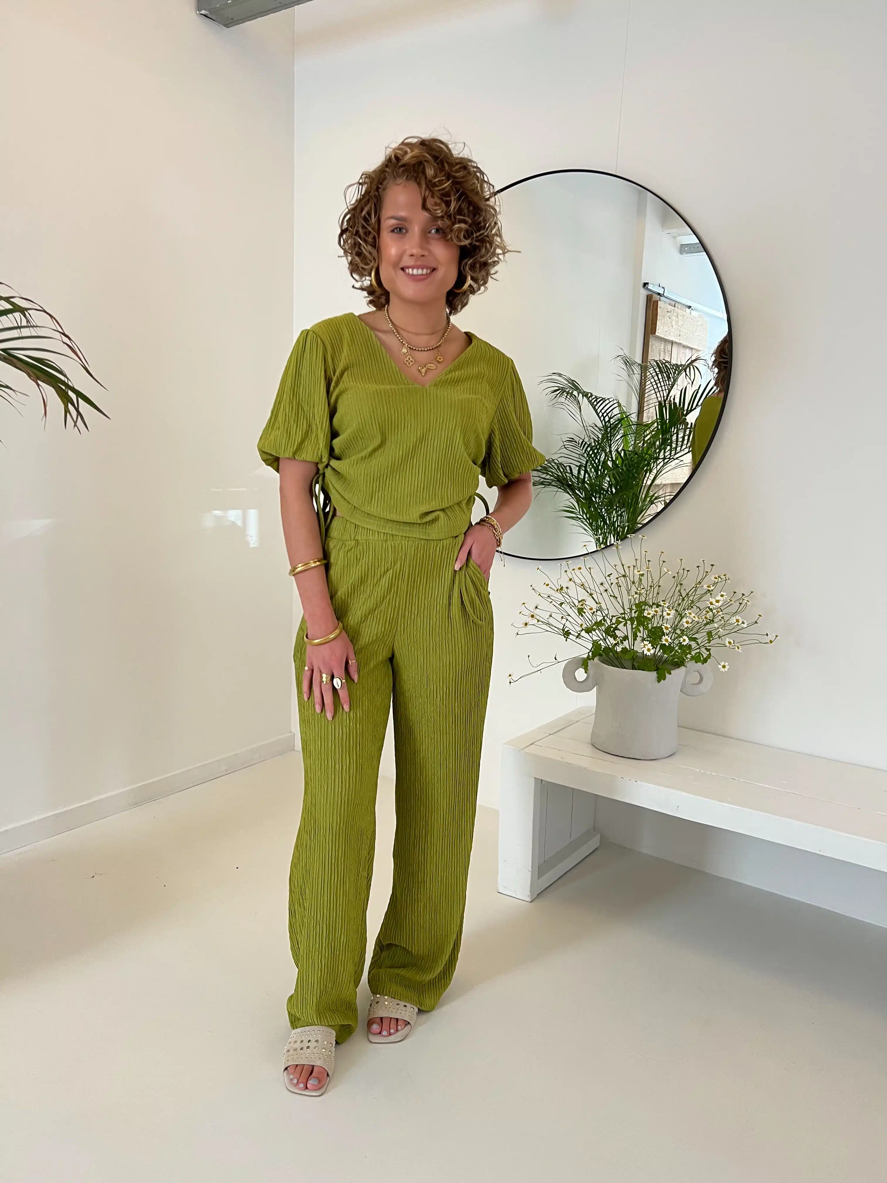 Lofty Manner Trouser Mea Green