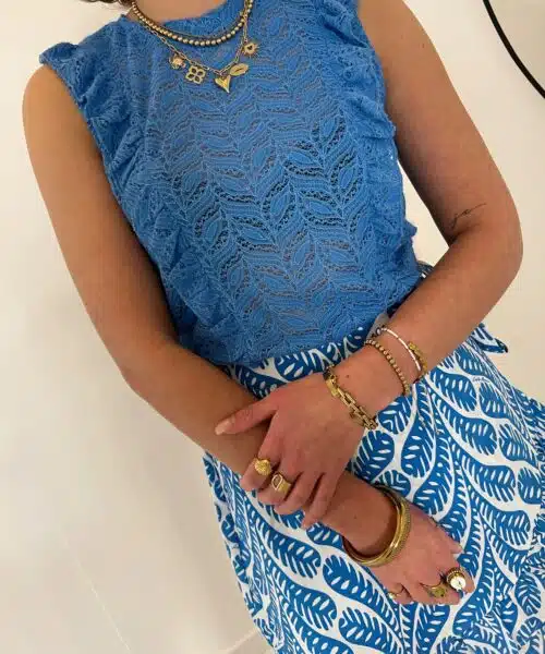 Alternative view of Lofty Manner Top Natalia Blue