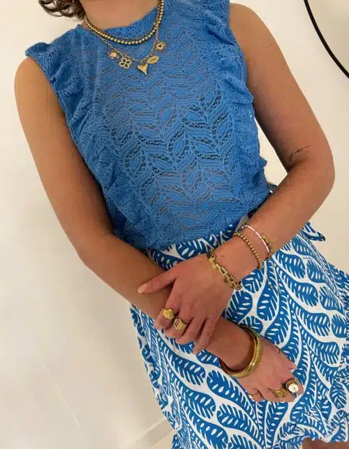 Alternative view of Lofty Manner Top Natalia Blue