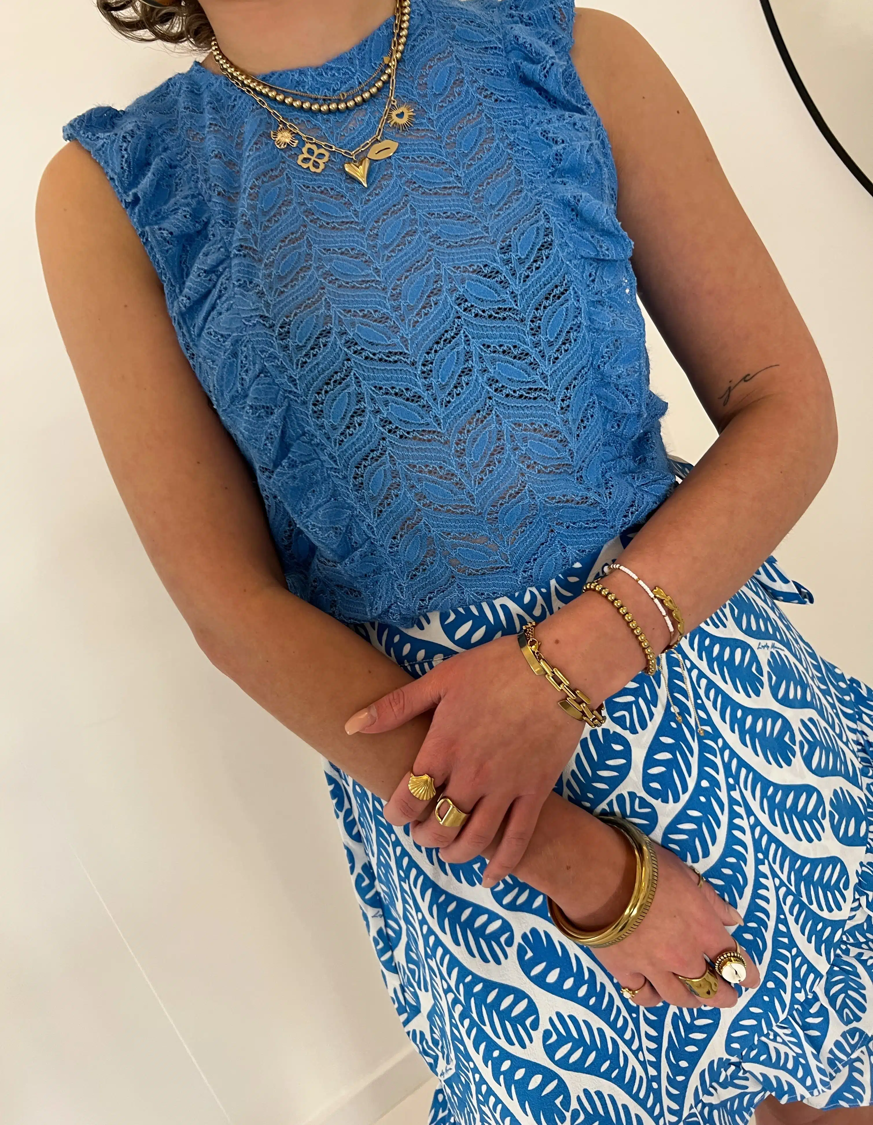 Lofty Manner Top Natalia Blue - Afbeelding 2