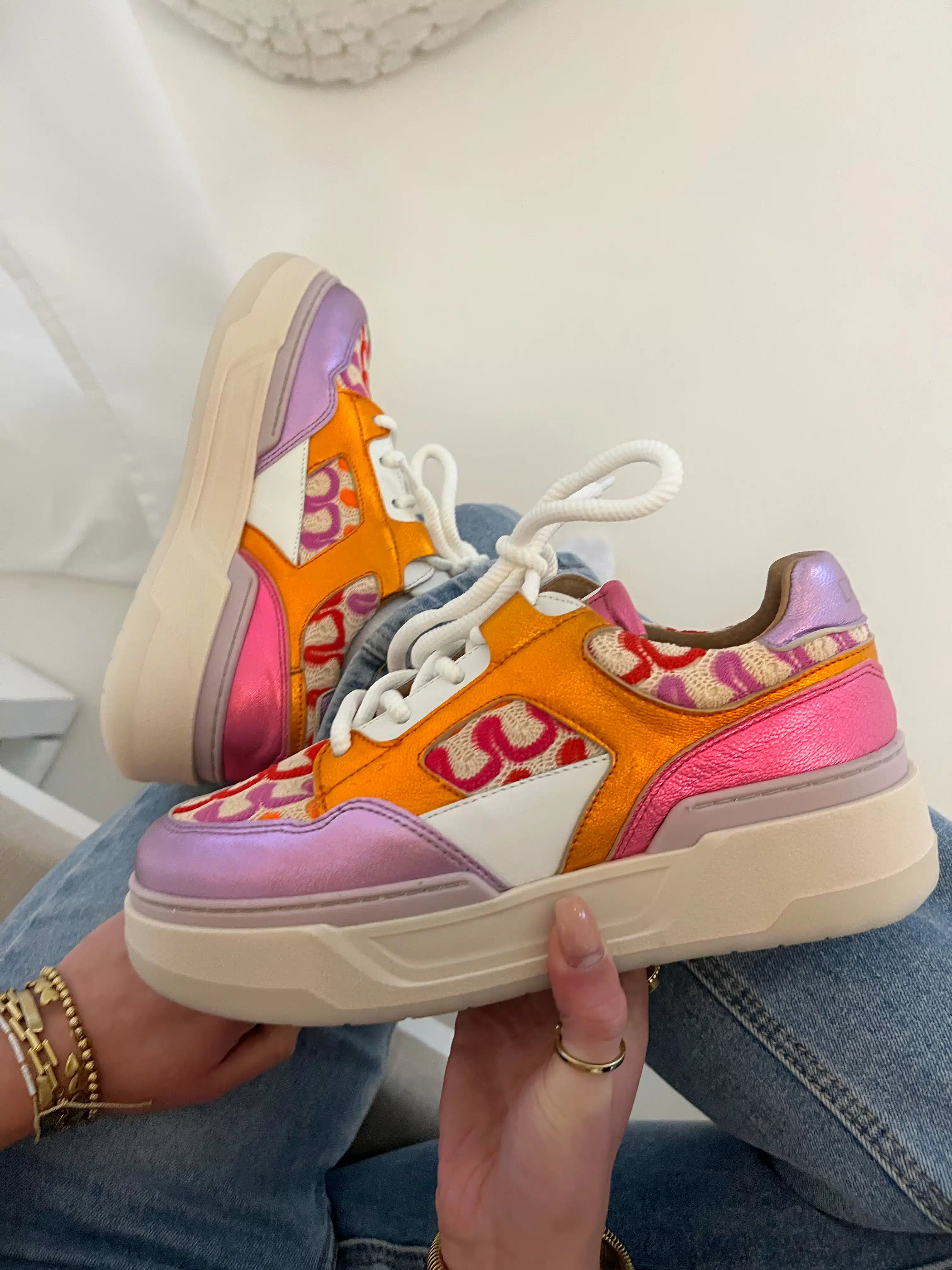 Dwrs Winton Orange Pink Sneakers