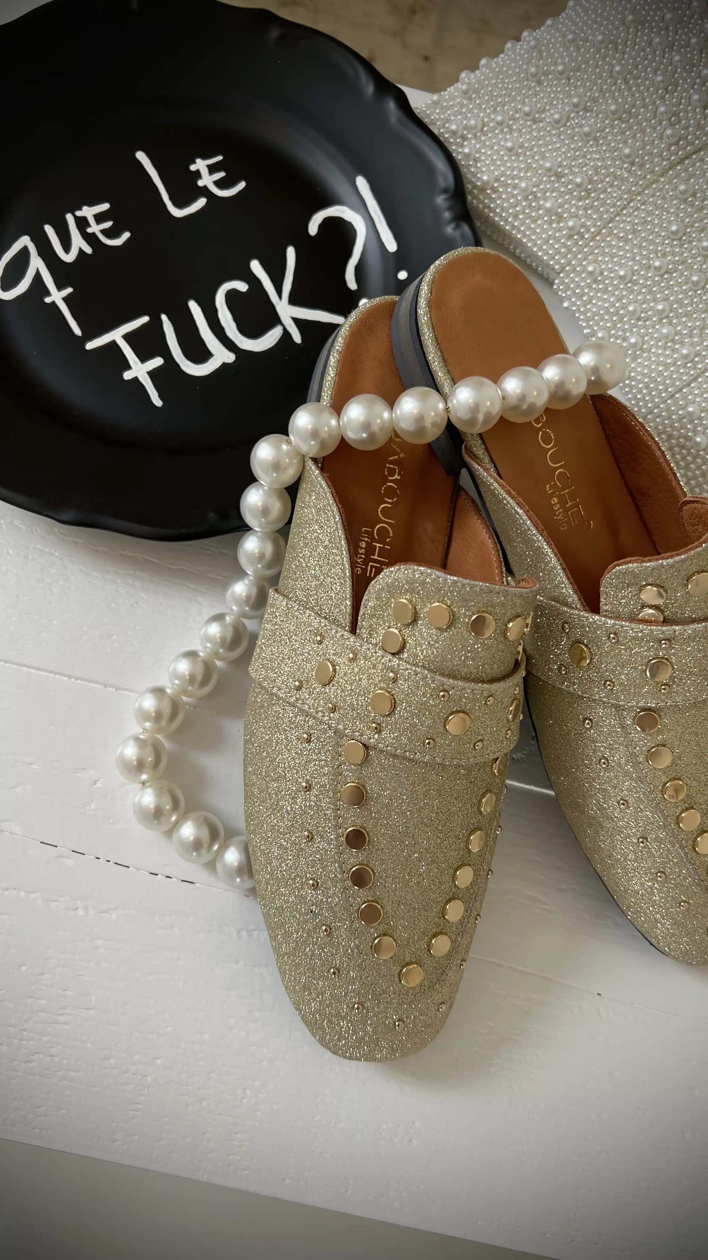 Babouche Instapper Gold Glitter G-Nance-2