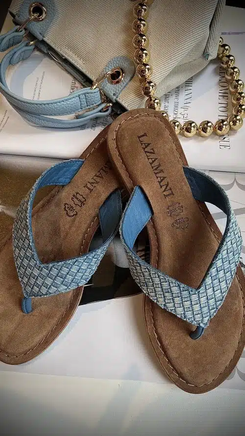 Alternative view of Lazamani Toe Slipper Denim 75481