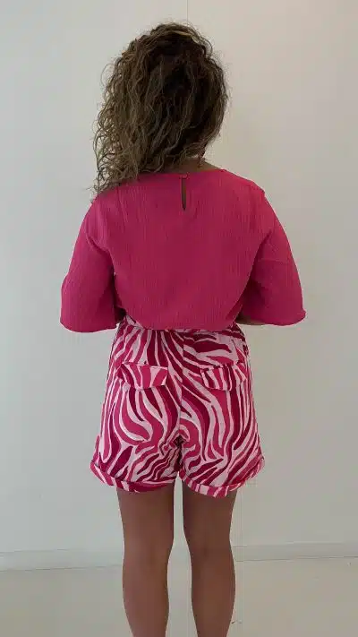 Lofty Manner Short Sade Logo Zebra Print - Afbeelding 3