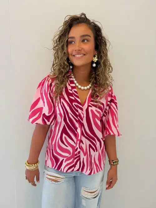 Alternative view of Lofty Manner Blouse Safia Zebra