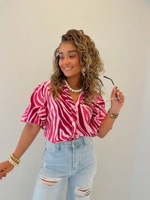 Lofty Manner Blouse Safia Zebra