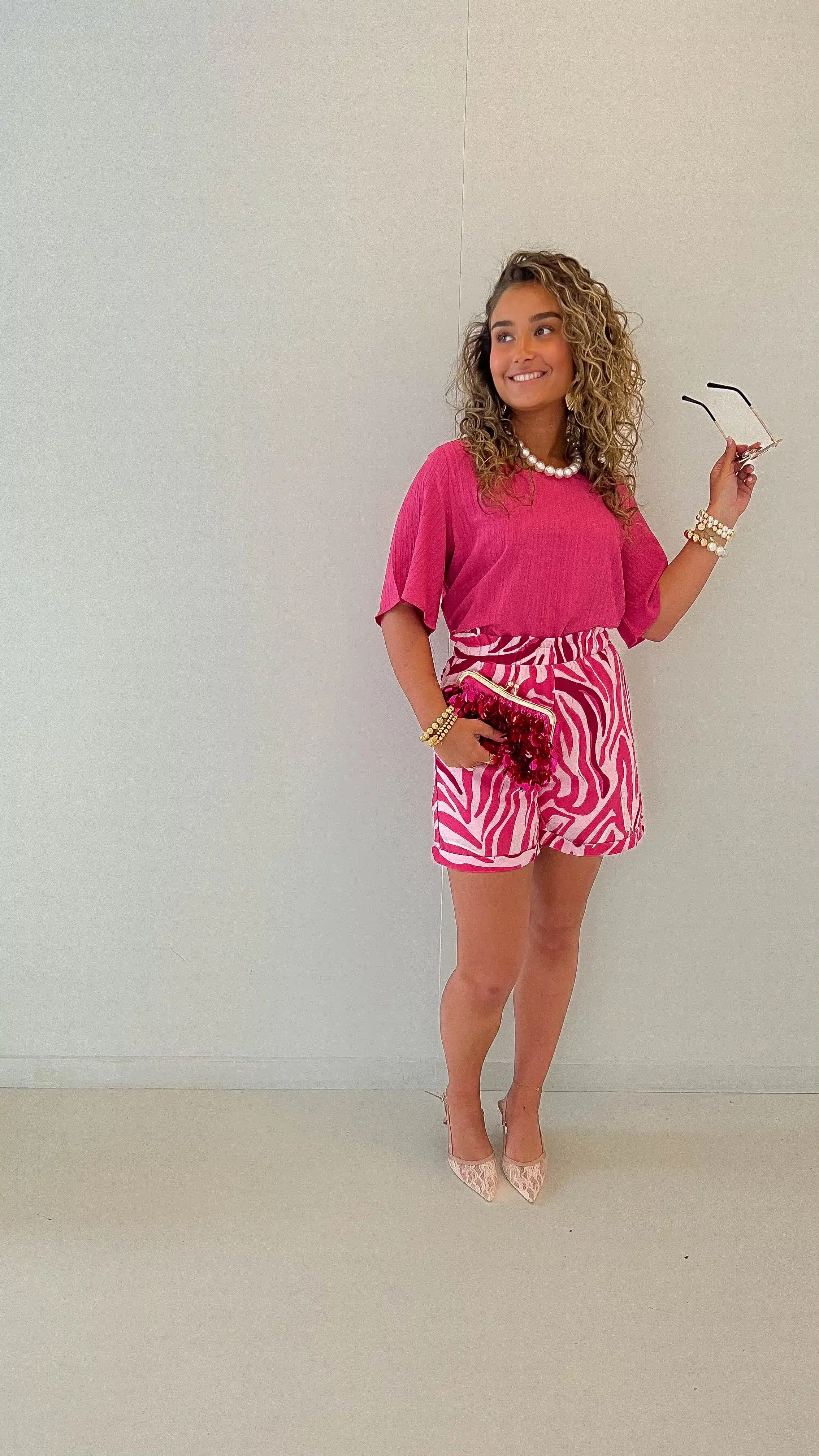Lofty Manner Short Sade Logo Zebra Print - Afbeelding 6