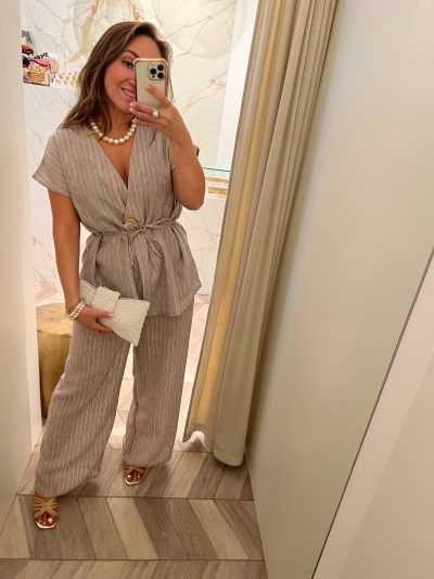 Elsa Set Stripes Grey