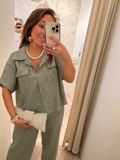 Zoey Set Stripes Khaki - Afbeelding 2