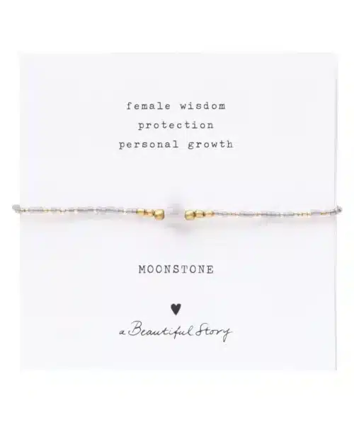A Beautiful Story Iris Maansteen Goud Armband