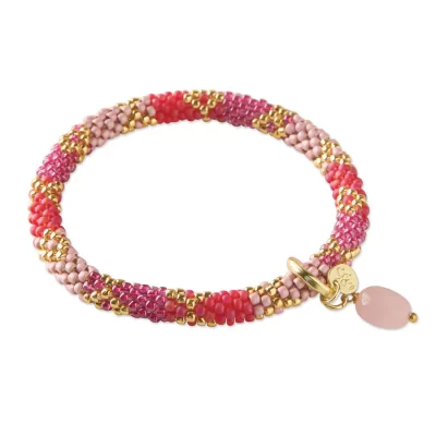 A Beautiful Story Artistic Rose Quartz Bracelet