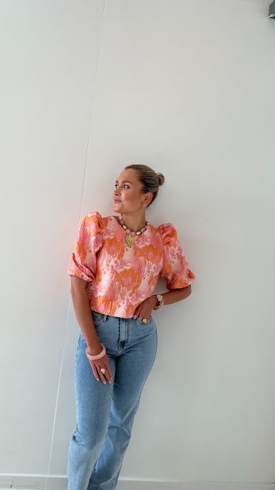 Susy Top Orange Pink - Afbeelding 6