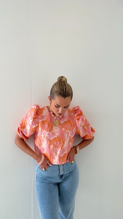 Susy Top Orange Pink - Afbeelding 5