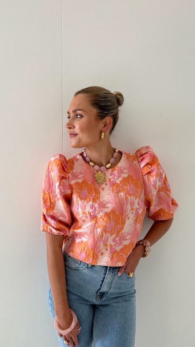 Susy Top Orange Pink - Afbeelding 4