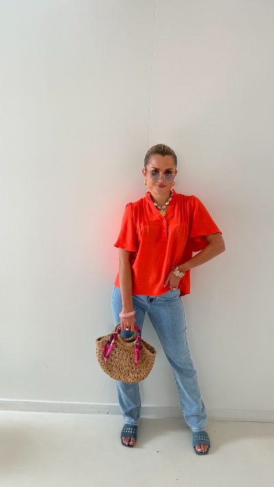 Anne Blouse Coral - Afbeelding 6