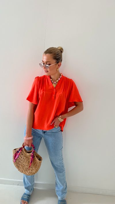 Anne Blouse Coral - Afbeelding 3