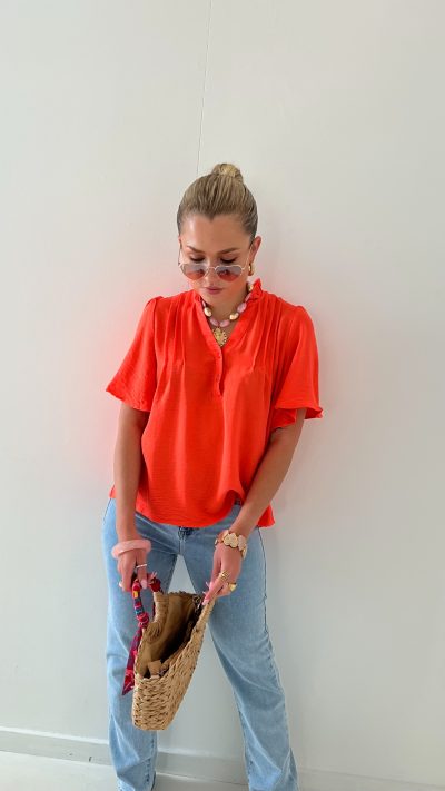 Anne Blouse Coral - Afbeelding 5