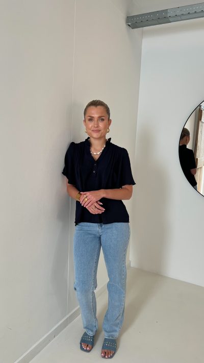 Anne Blouse Dark Blue - Afbeelding 2