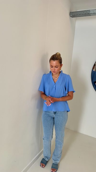 Anne Blouse Light Blue - Afbeelding 4