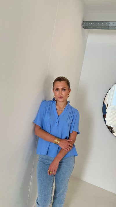 Anne Blouse Light Blue - Afbeelding 5