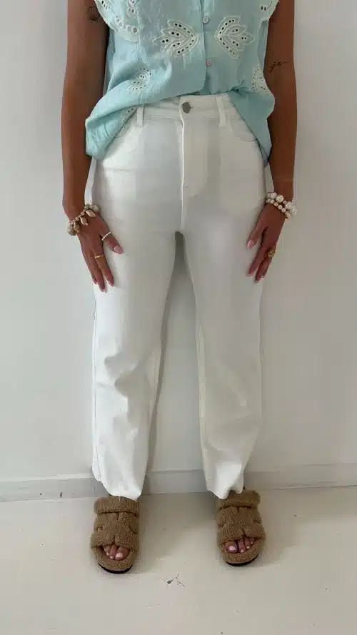 Yona Straight Jeans White 7325-4