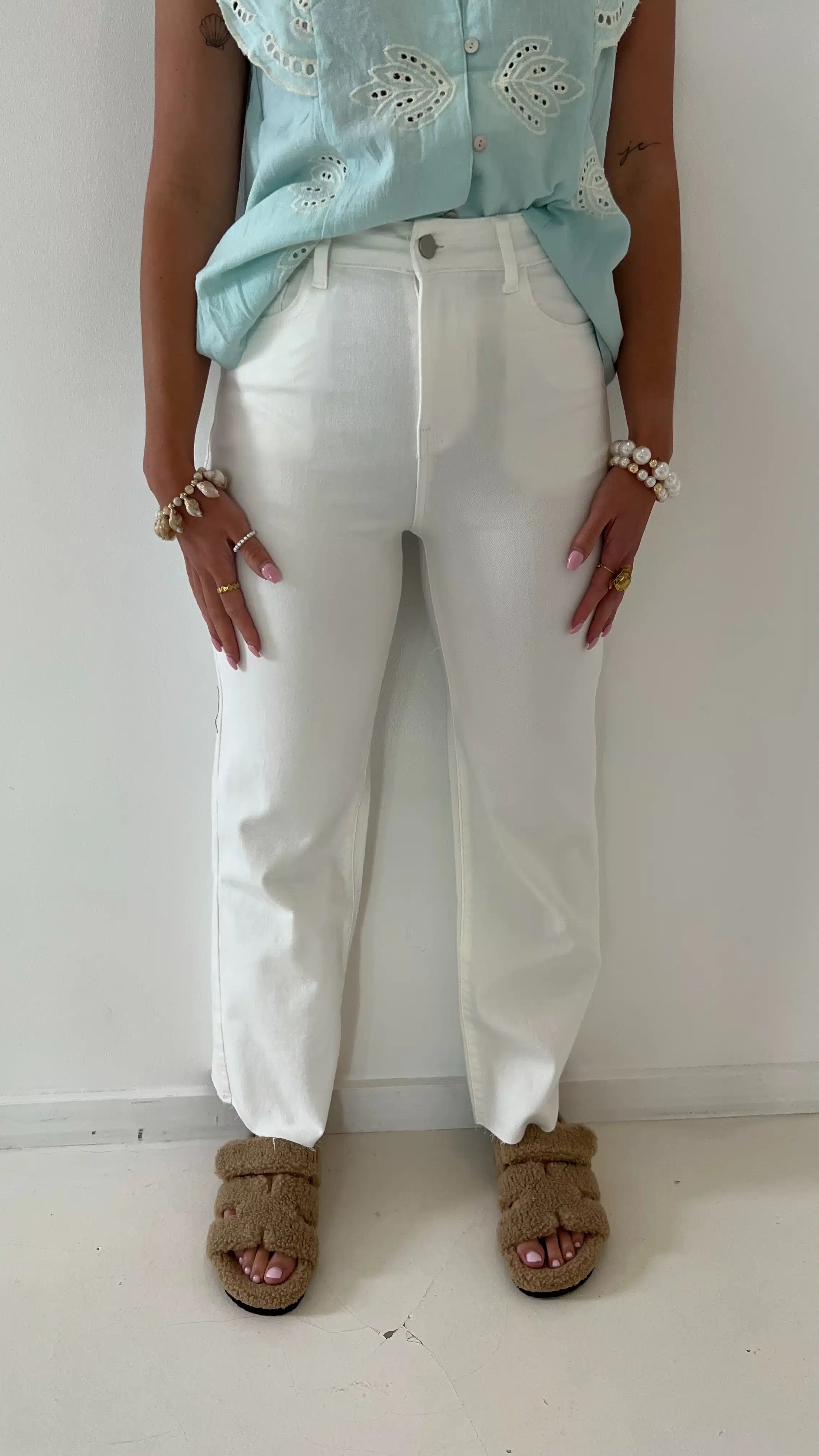 Yona Straight Jeans White 7325-4