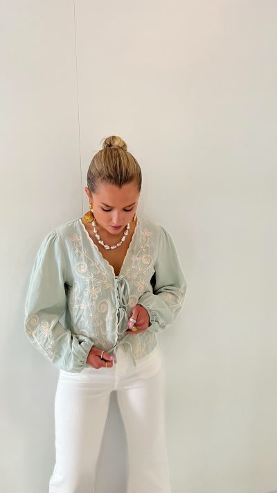 Fleur Blouse Mint - Afbeelding 5