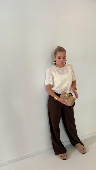 Jill Pailletten Top Beige - Afbeelding 6